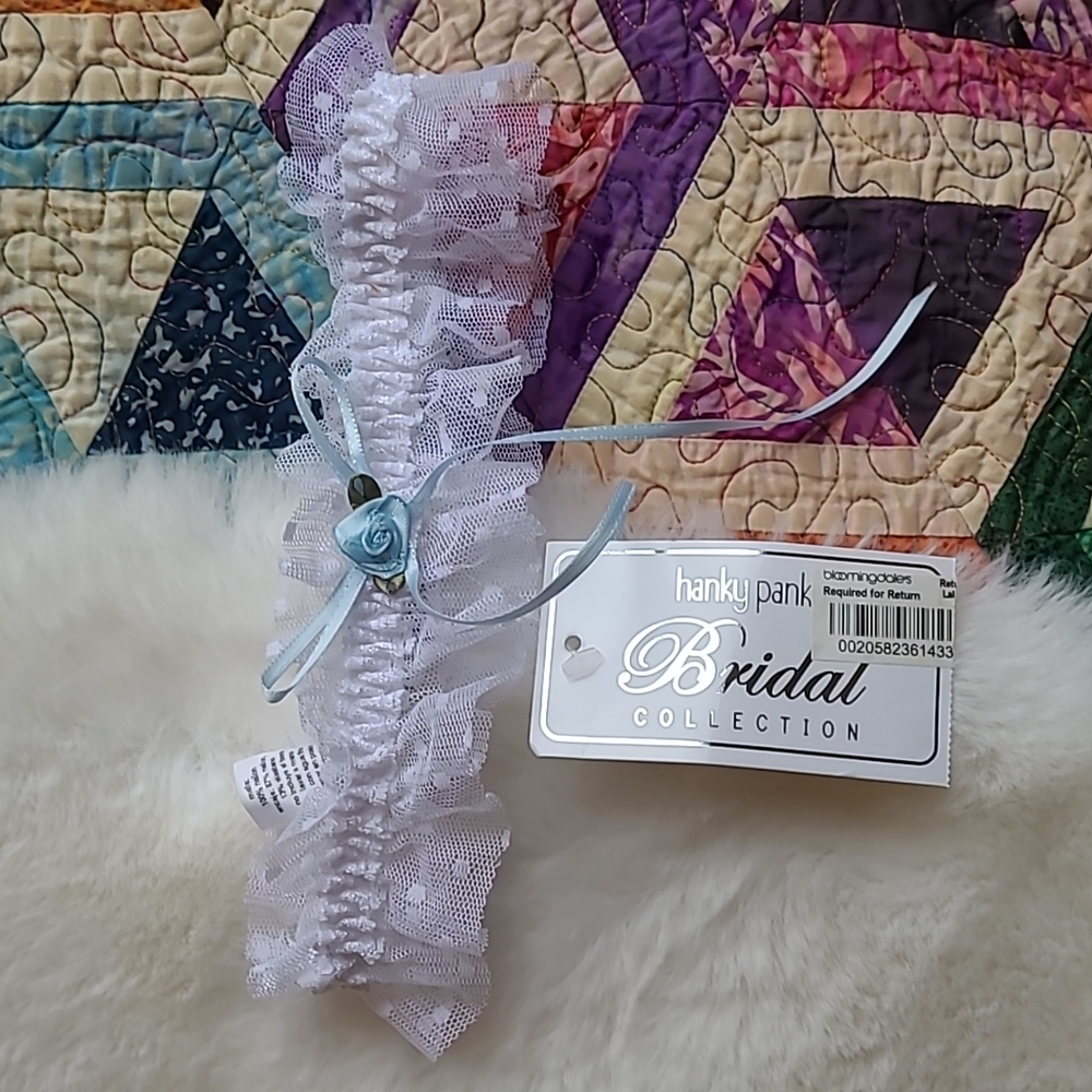 NWT Hanky Panky Bridal Intimates Lace White Wedding Garter Belt One Size